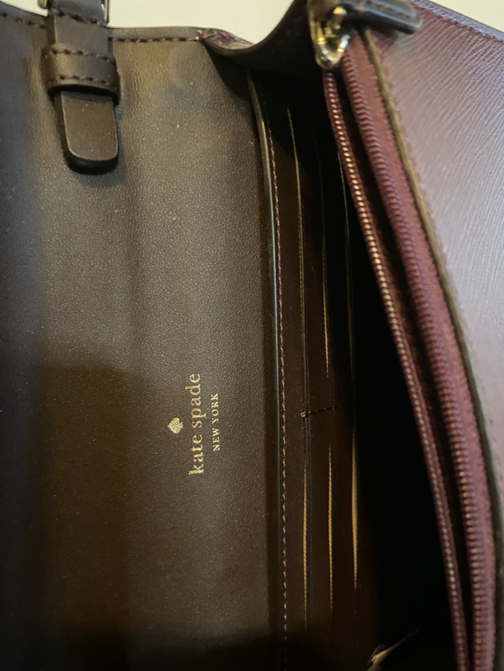 kate spade Two-Tone Blush Pink and Dark Purple Crossbody Bag - Picture 7 of 7